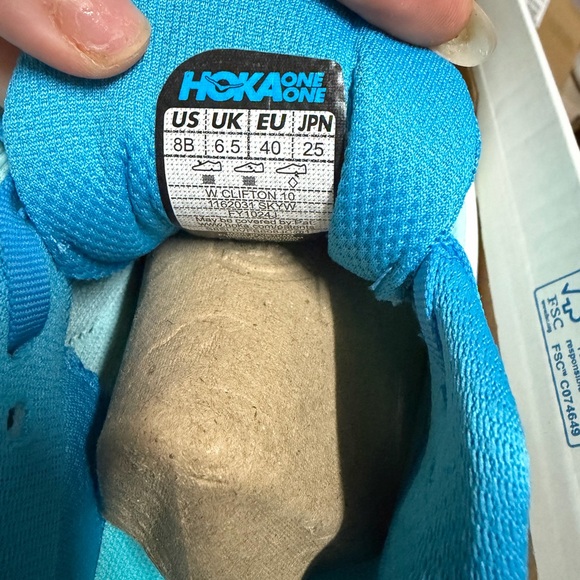 Hoka Athletic Shoes in Aqua Blue and White - Picture 8 of 10